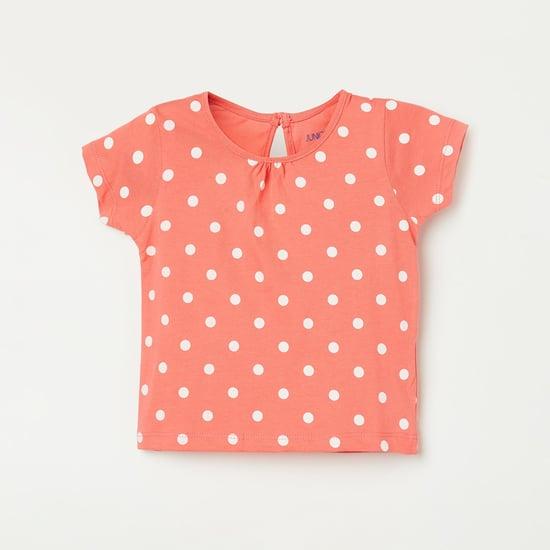 juniors girls polka dot printed top