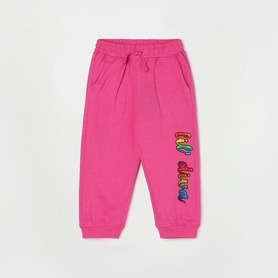 juniors girls printed joggers with drawstring closure