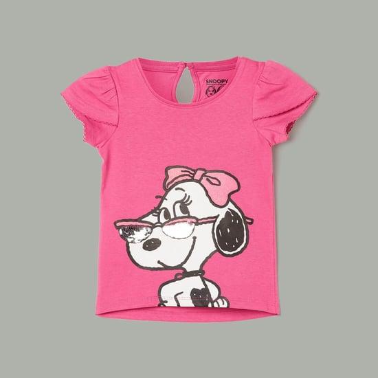 juniors girls snoopy embellished top
