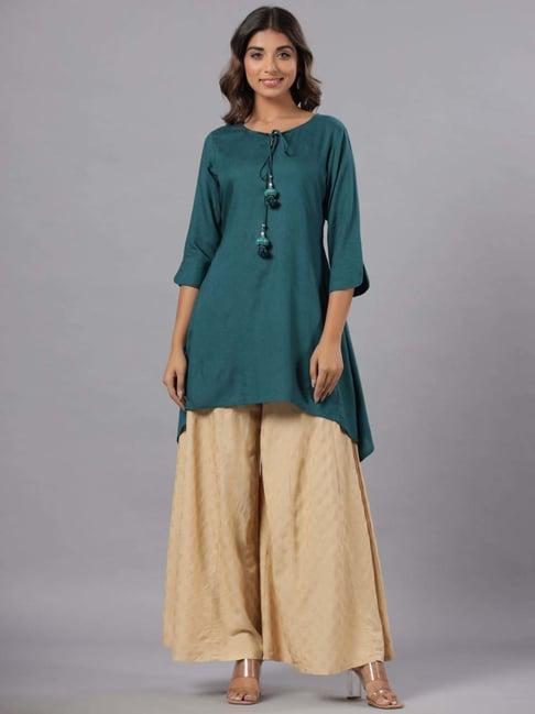 juniper blue high low kurti