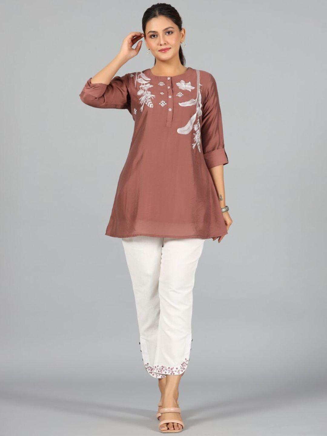 juniper embroidered tunic with cropped trouser