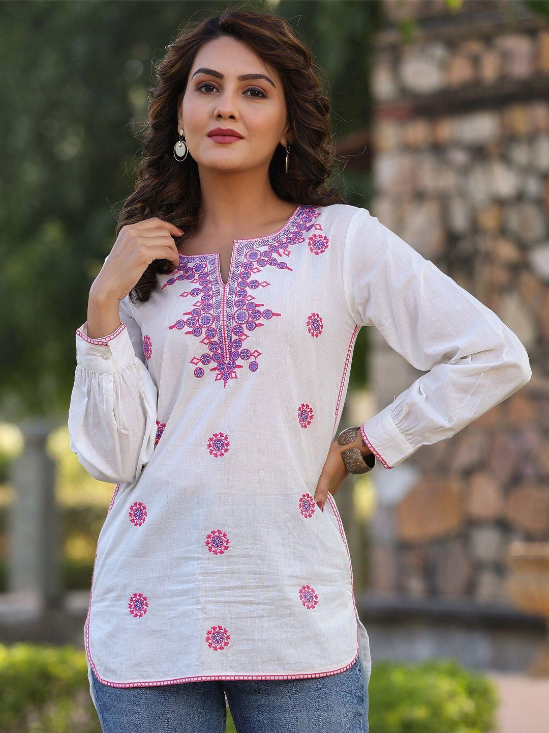 juniper floral embroidered tunic