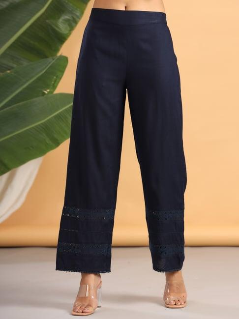 juniper navy regular fit palazzos