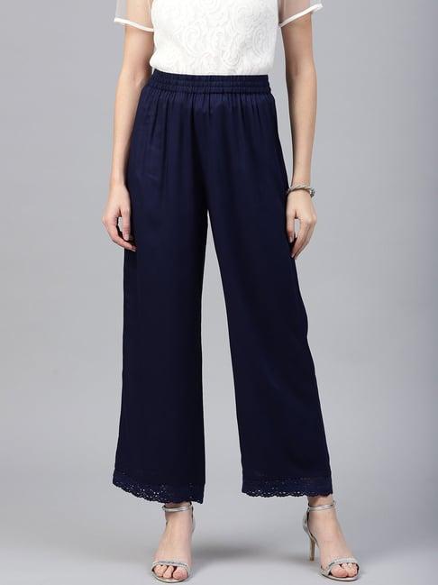 juniper navy straight fit palazzos