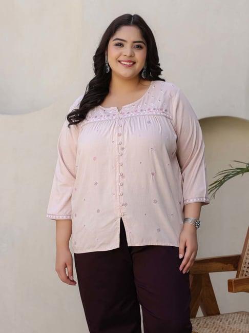 juniper pink embroidered tunic