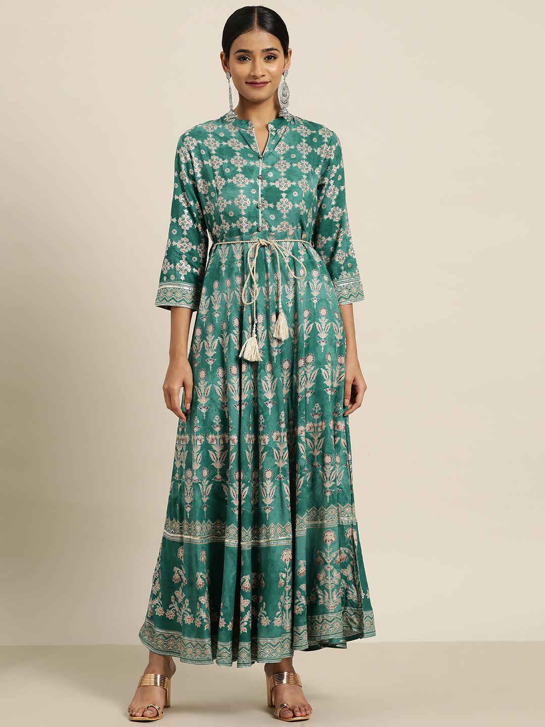 juniper rayon printed anarkali dress