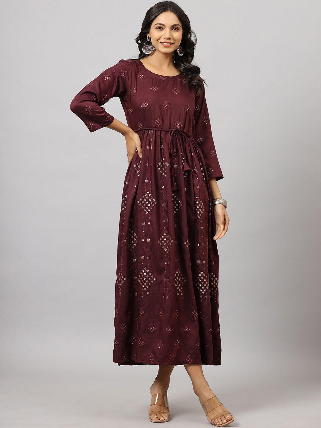 juniper women embroidered maxi flared dress