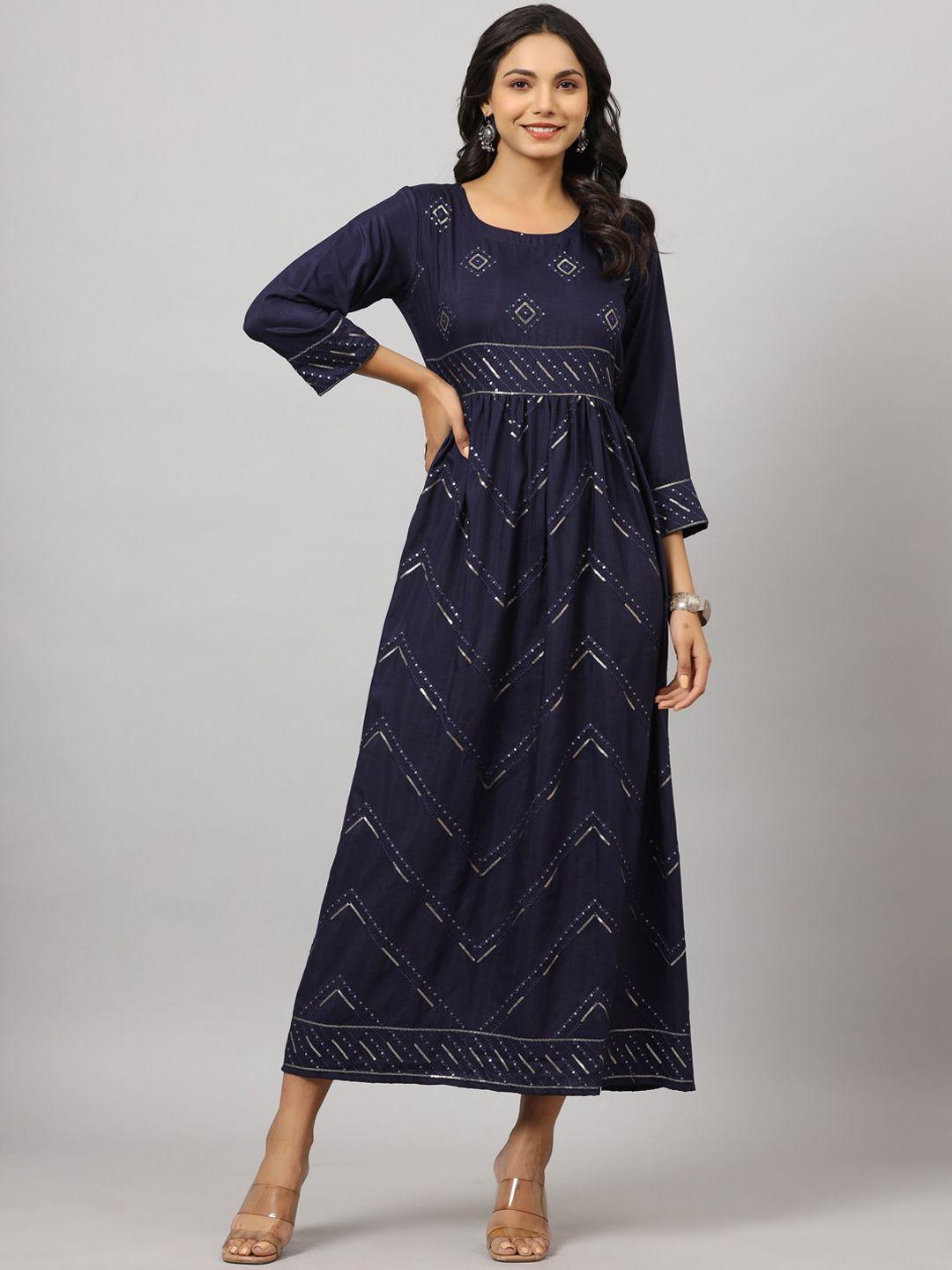 juniper women printed maxi flared ethnic dresses