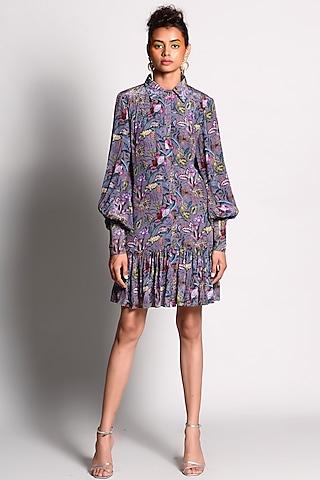 jupiter tropical printed shirt dress