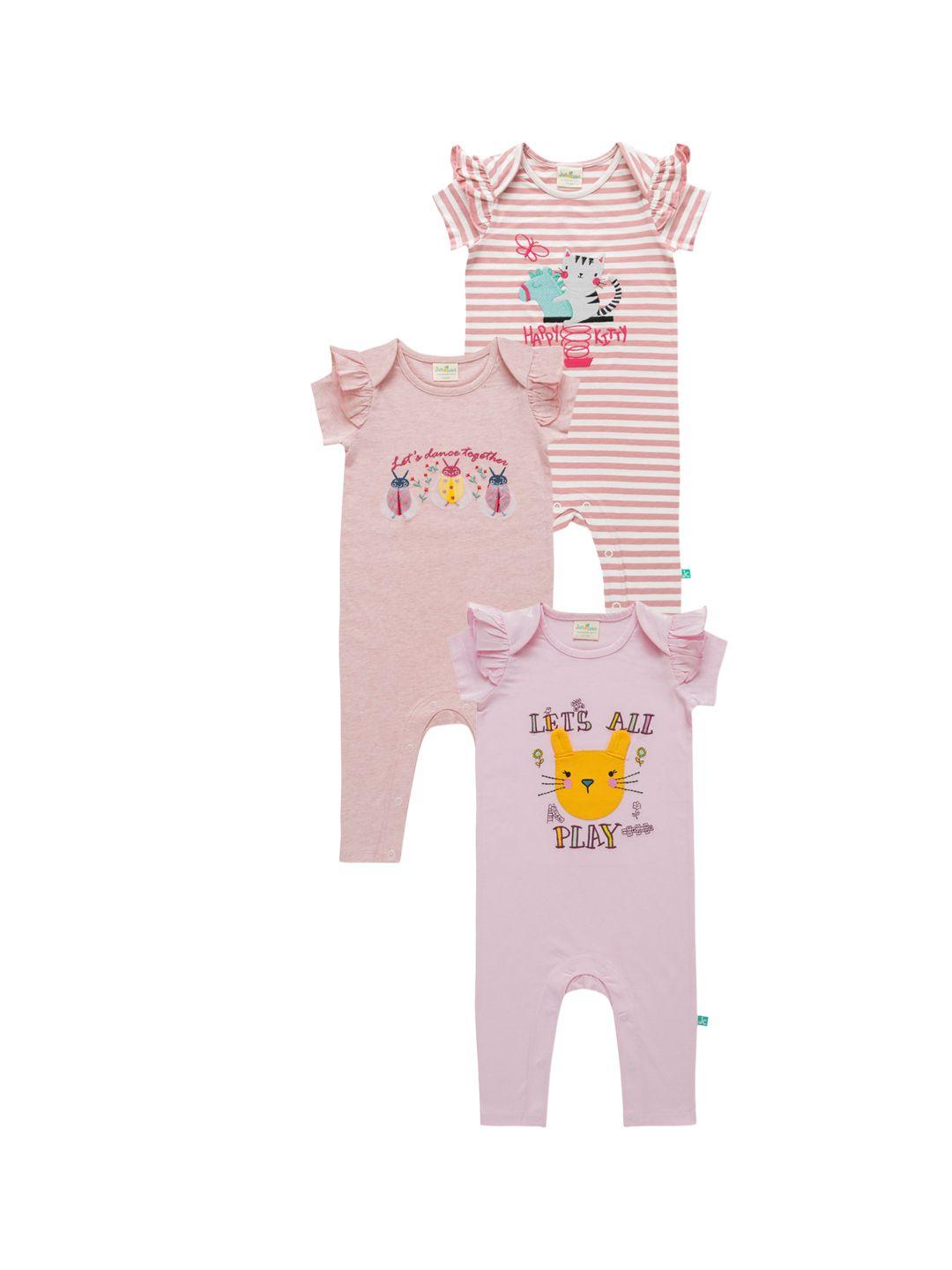 juscubs-infants-girls-pack-of-3-cotton-printed-rompers