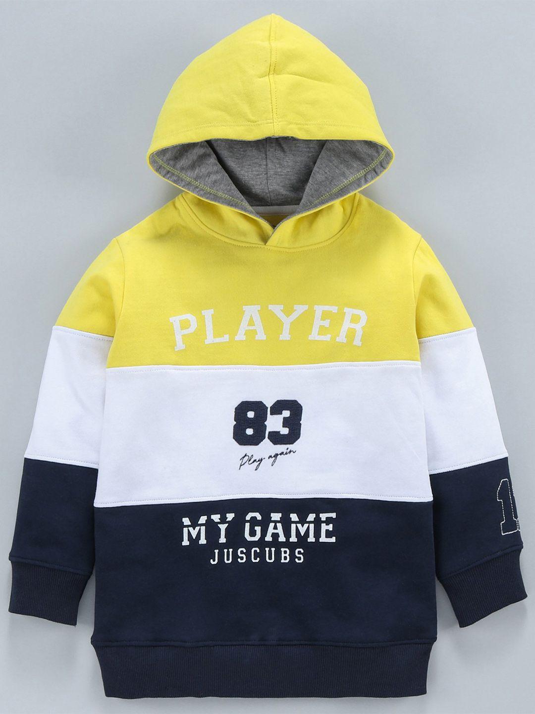 juscubs boys colourblocked cotton sweatshirt