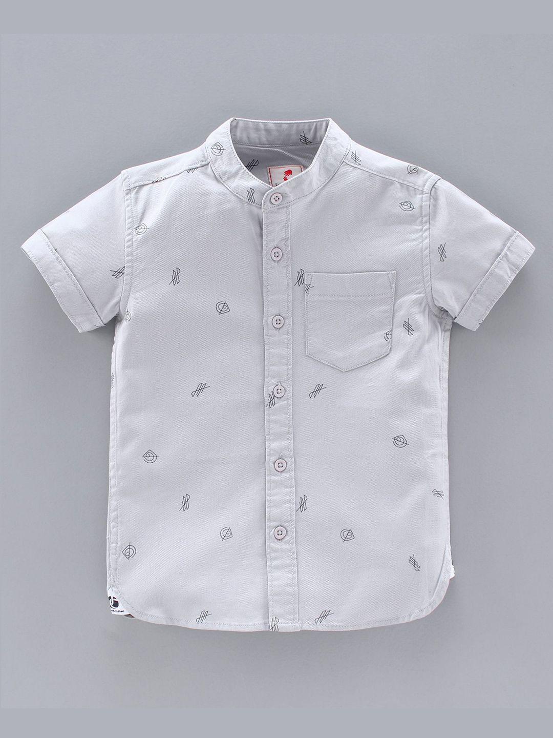 juscubs boys premium conversational printed pure cotton casual shirt