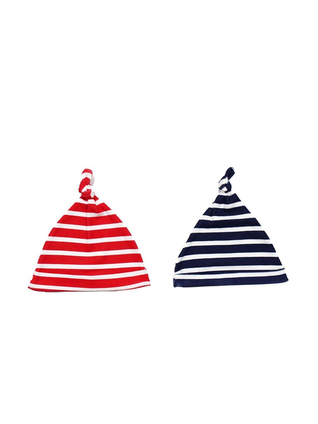 juscubs kids pack of 2 striped cotton beanie