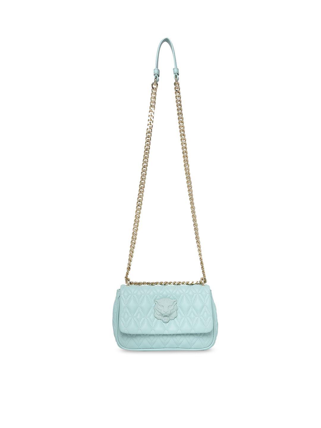 just cavalli textured quilted leather sling bag