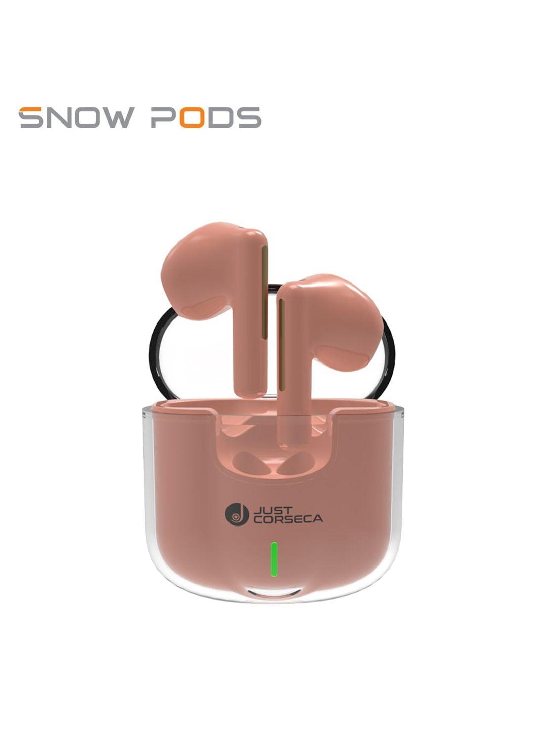 just corseca snow pods wireless powerbuds headphones
