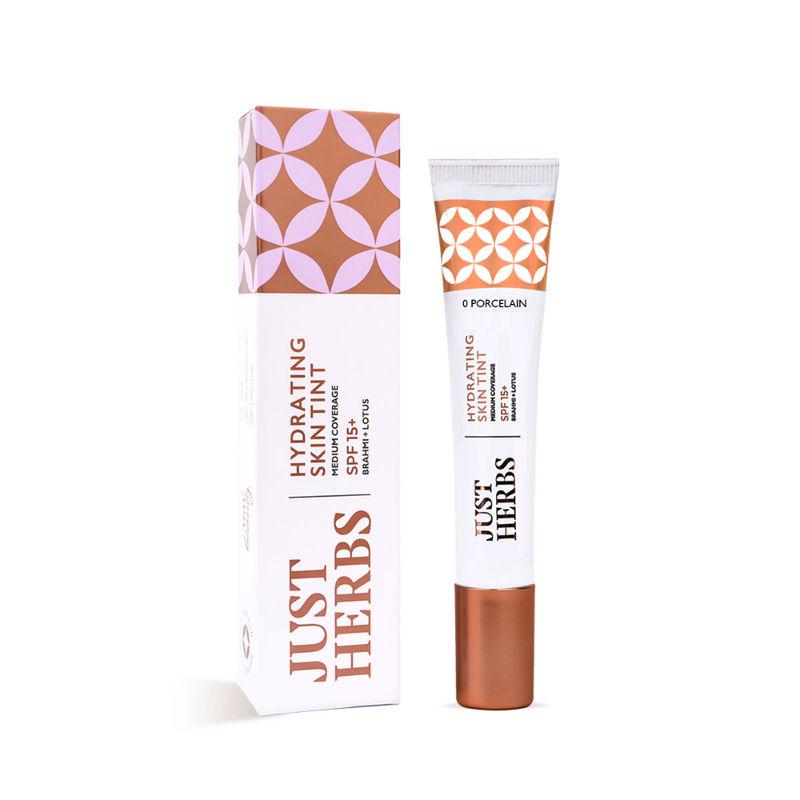 just herbs hydrating skin tint medium coverage foundation with spf 15+