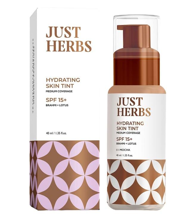 just herbs hydrating skin tint spf 15+ 11 mocha - 40 ml