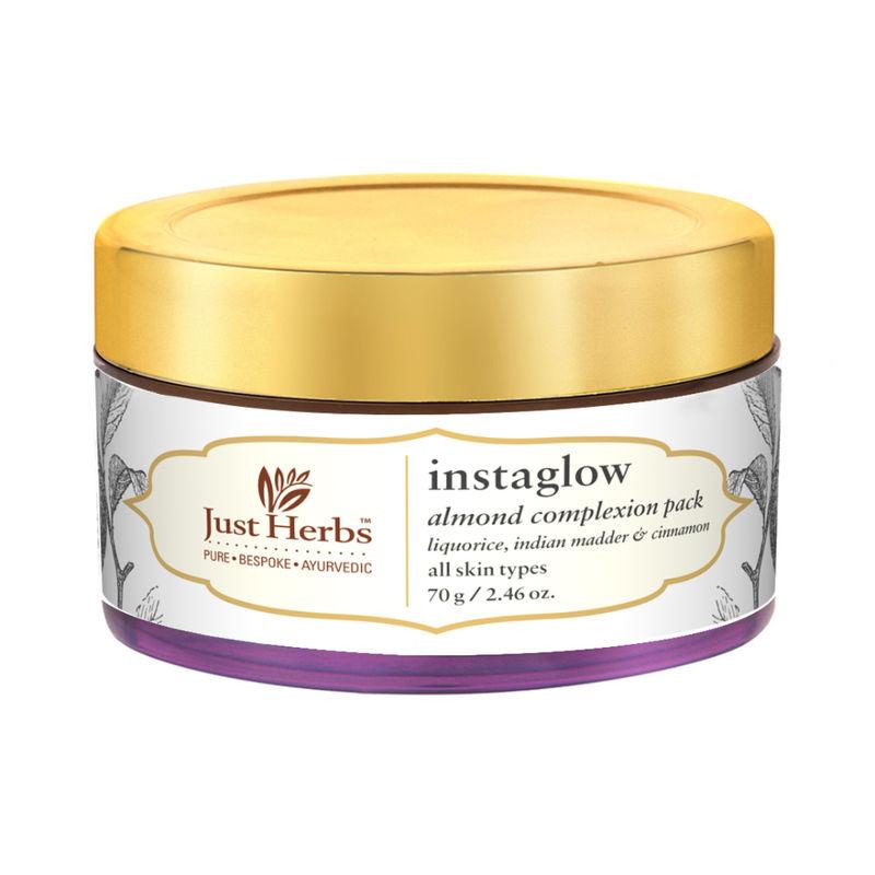 just herbs instaglow almond complexion face pack for glowing skin