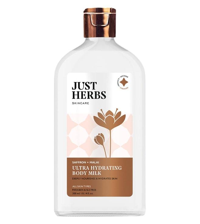 just herbs saffron + malai ultra hydrating body milk - 300 ml