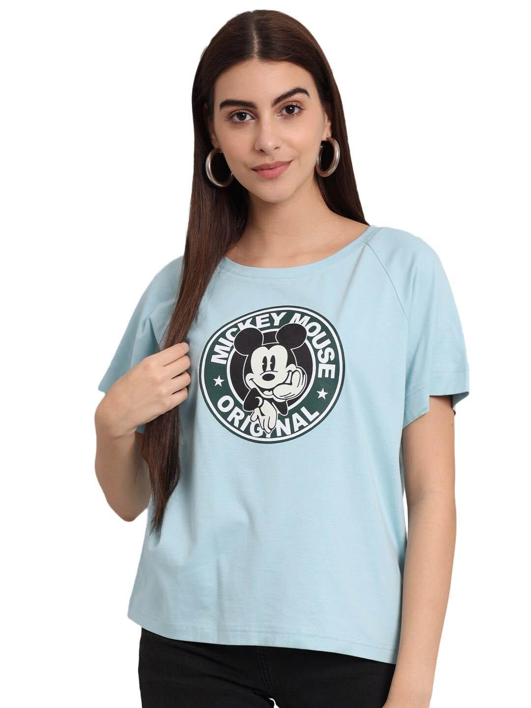 just wow mickey mouse printed pure cotton t-shirt