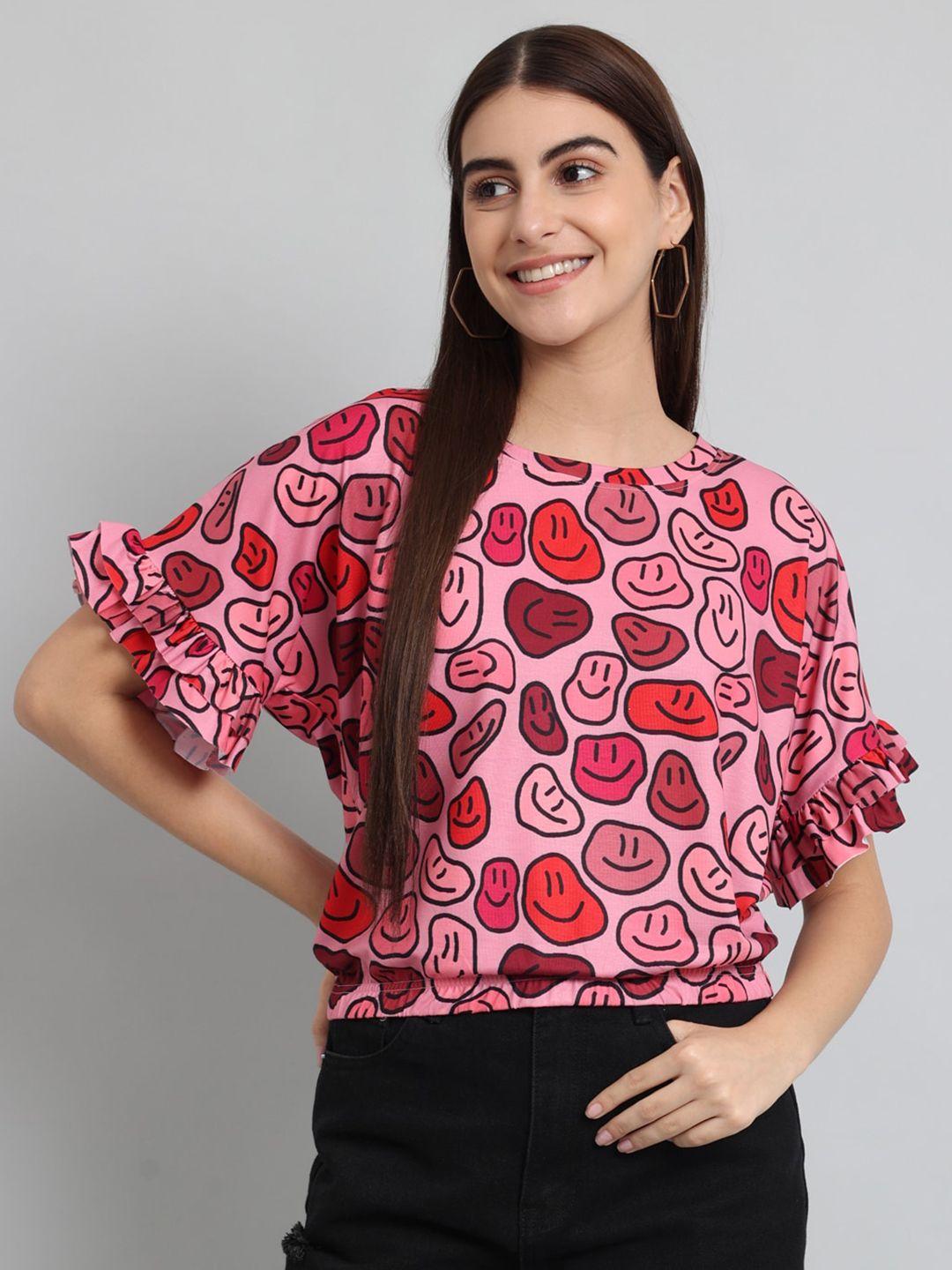 just wow smiley printed cotton top
