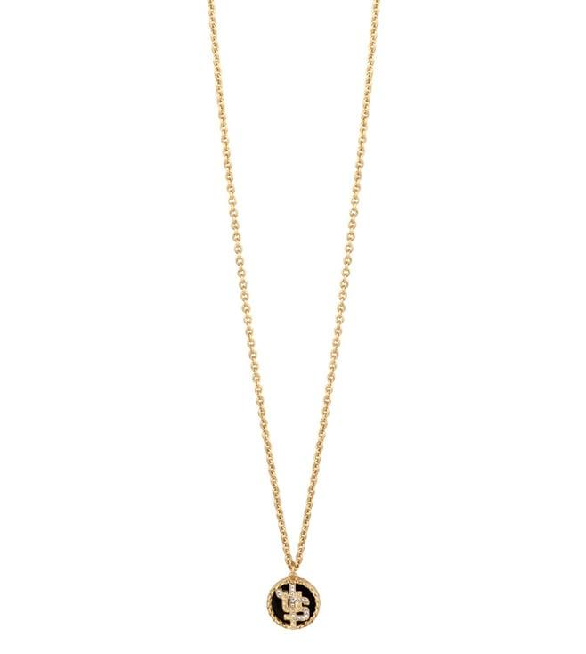just cavalli gold linea logo 4 necklace