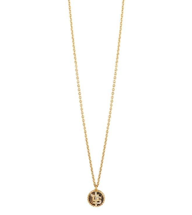 just cavalli gold linea logo 4 necklace