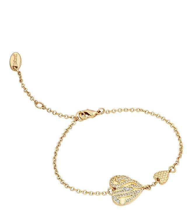just cavalli gold logo amore bracelet