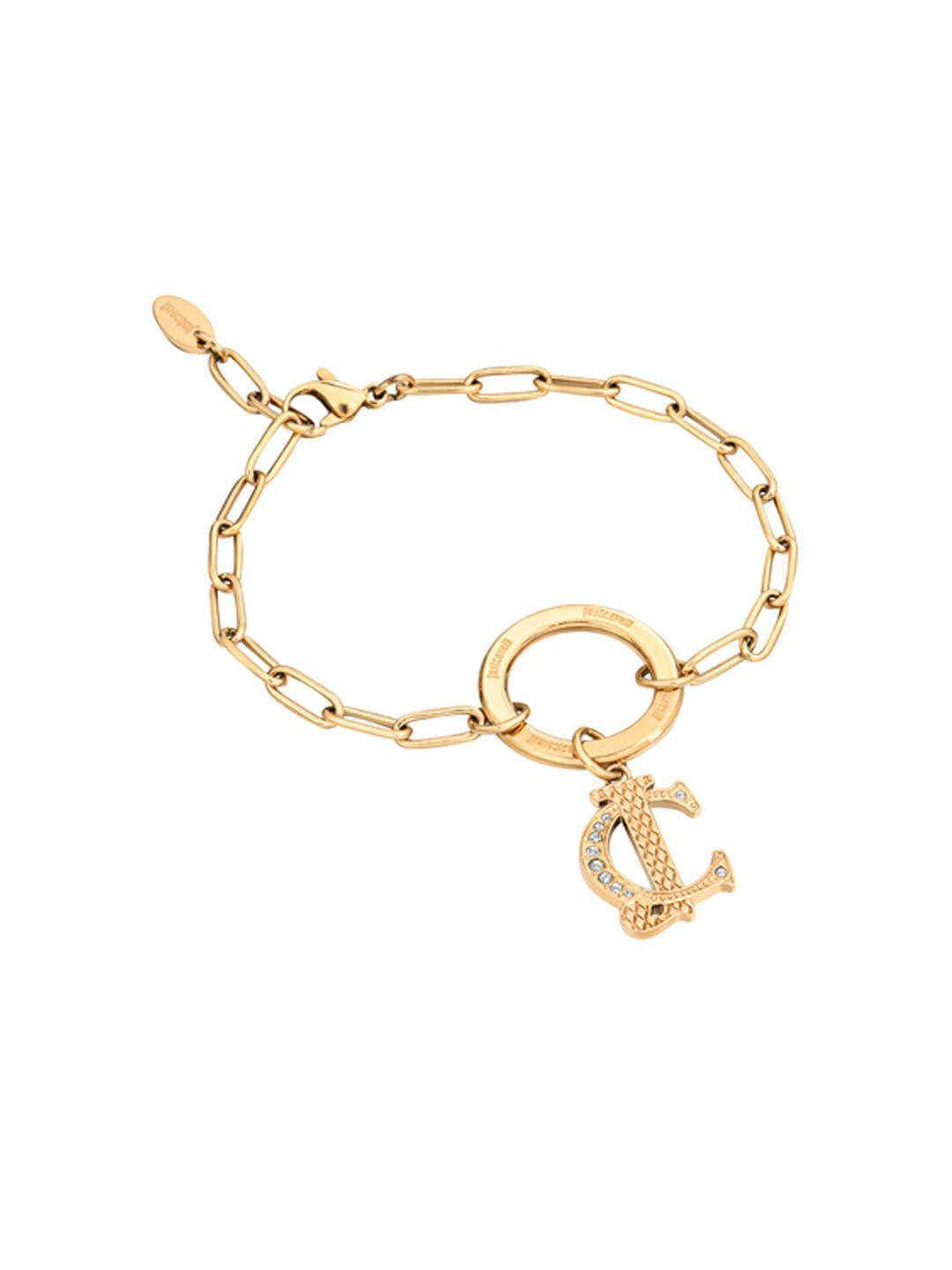 just cavalli gold-plated link bracelet
