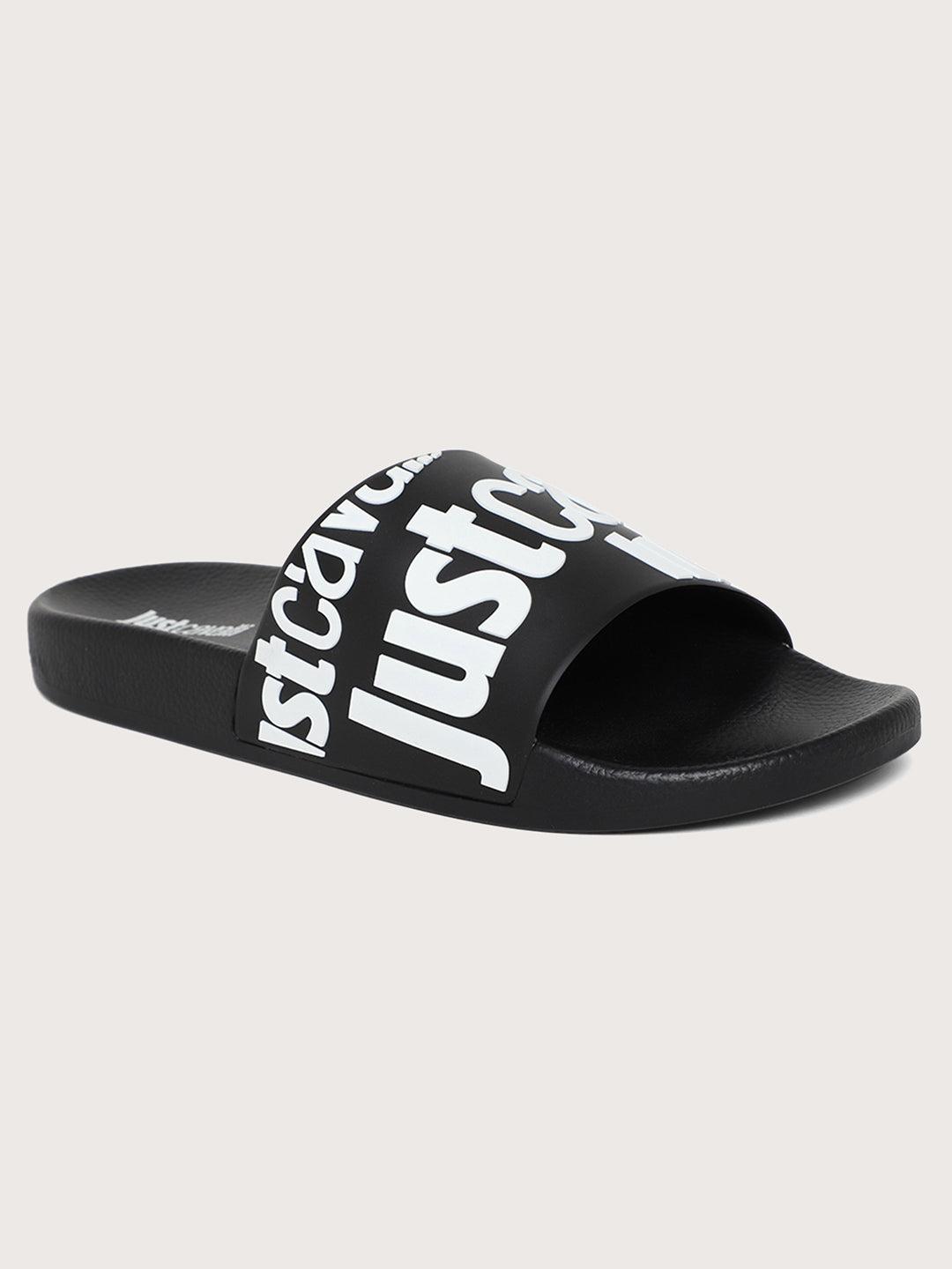 just cavalli men black sliders