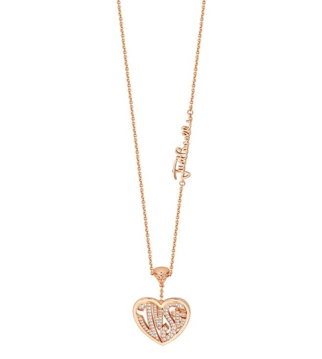 just cavalli rose gold amore rosa necklace