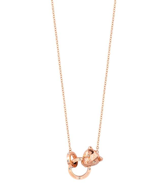 just cavalli rose gold catene necklace
