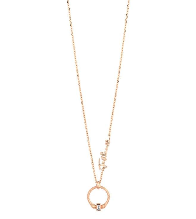 just cavalli rose gold just anelli necklace