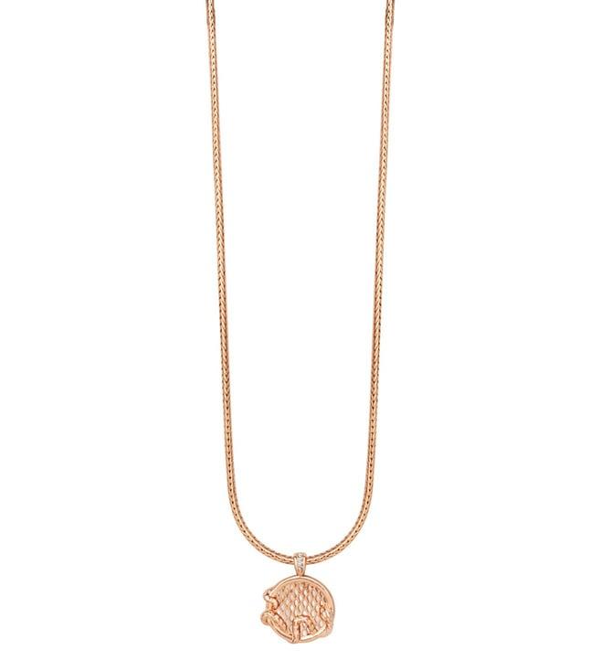 just cavalli rose gold just stella necklace