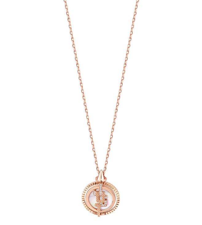 just cavalli rose gold linea glam 2 necklace