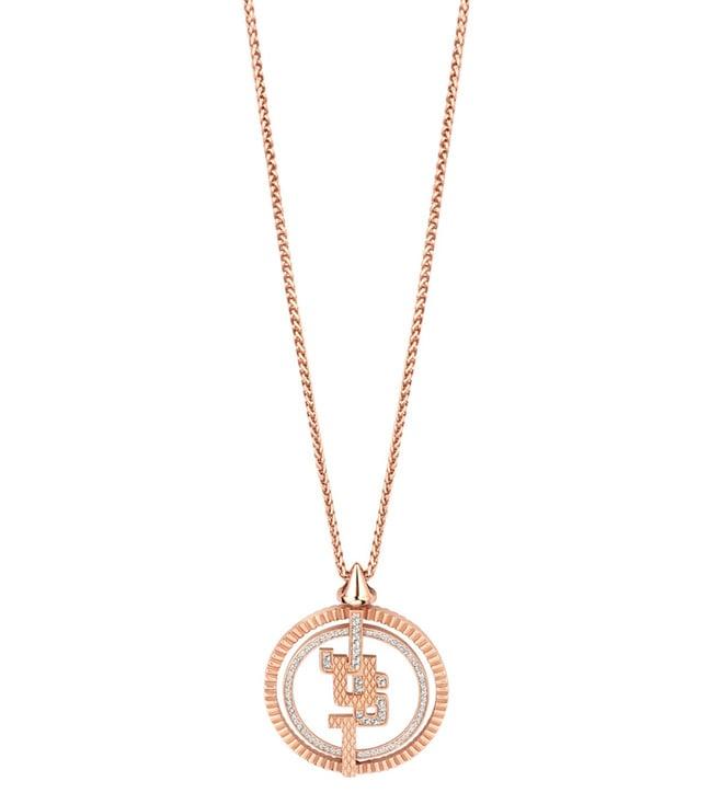 just cavalli rose gold linea glam 2 necklace