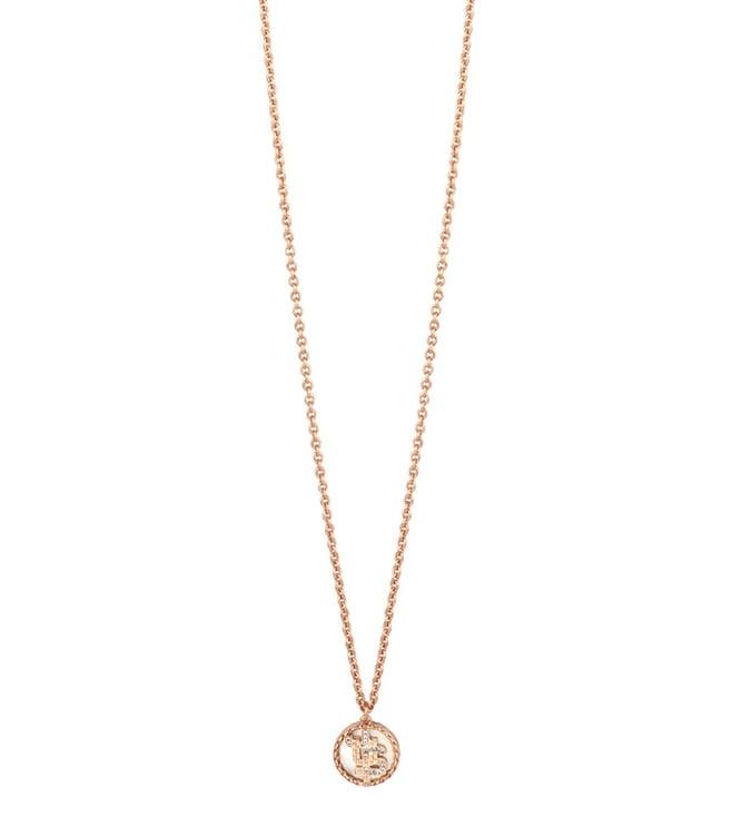 just cavalli rose gold linea logo 4 necklace