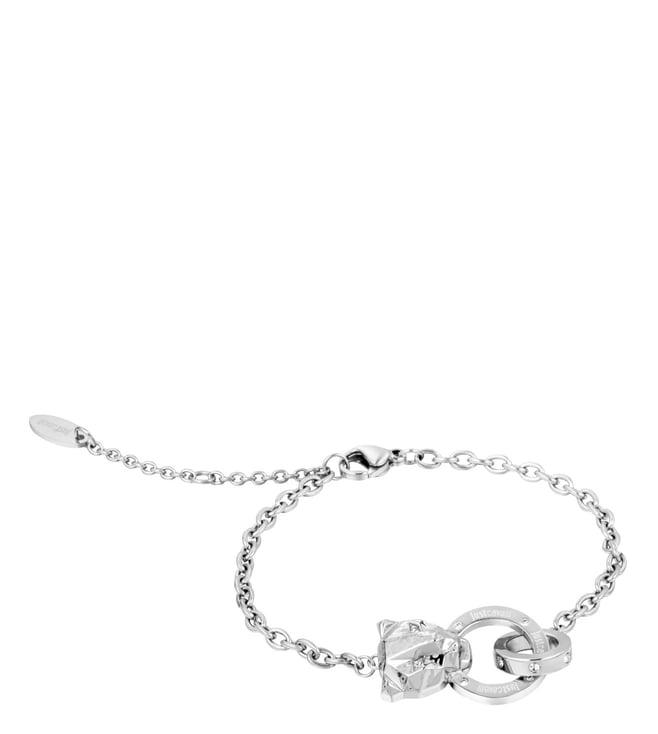 just cavalli silver catene bracelet
