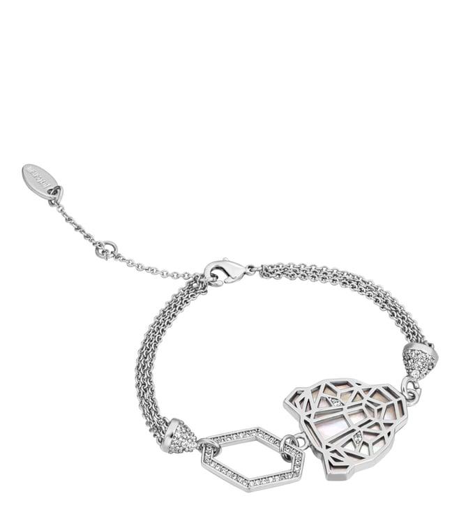 just cavalli silver just rete bracelet