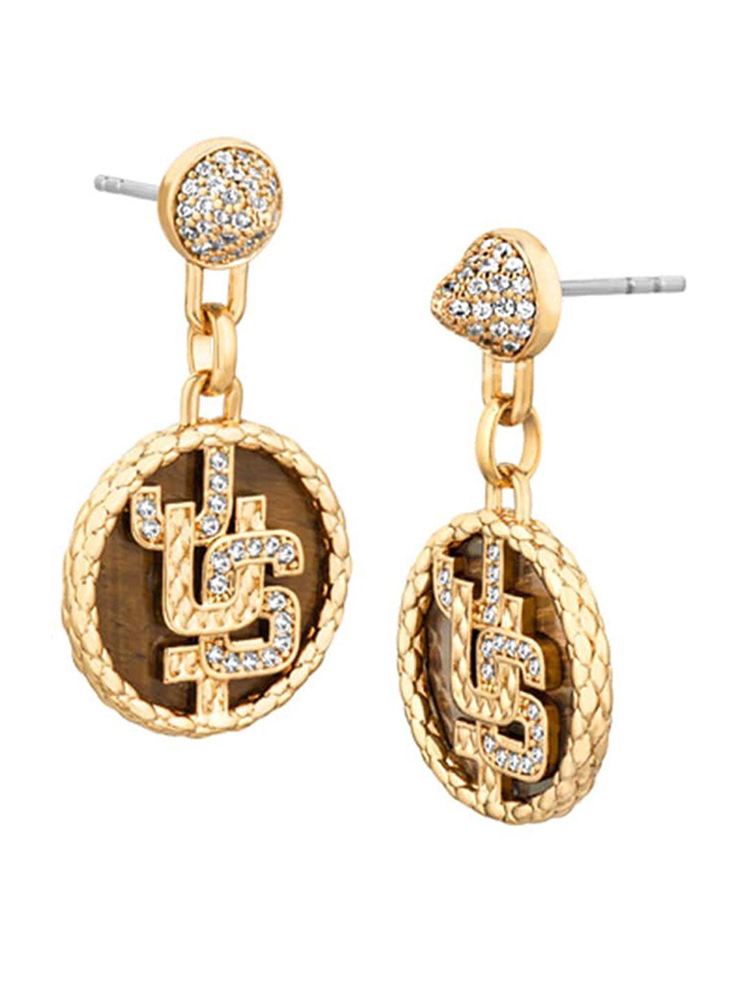 just cavalli stainless steel contemporary drop earrings