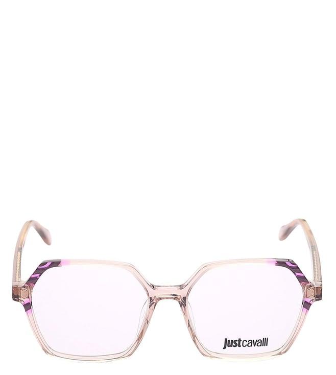 just cavalli vjc047537t1fr beige hexagon eye frames for women