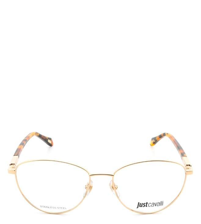 just cavalli vjc05654300yfr gold oval eyewear frames for women