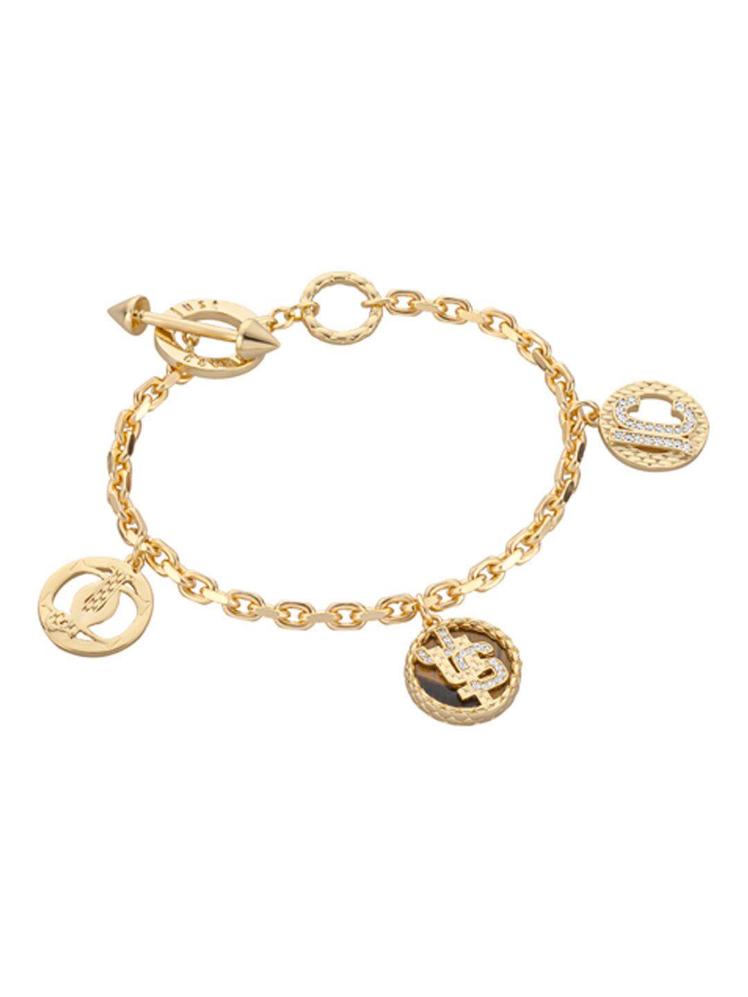 just cavalli women gold-plated link bracelet
