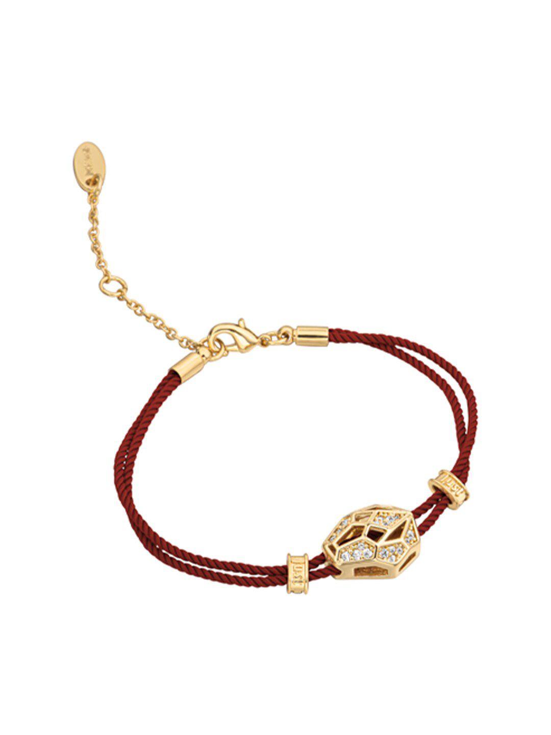 just cavalli women gold-plated wraparound bracelet