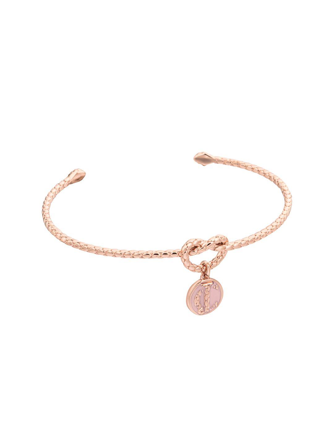 just cavalli women rose gold-plated charm bracelet