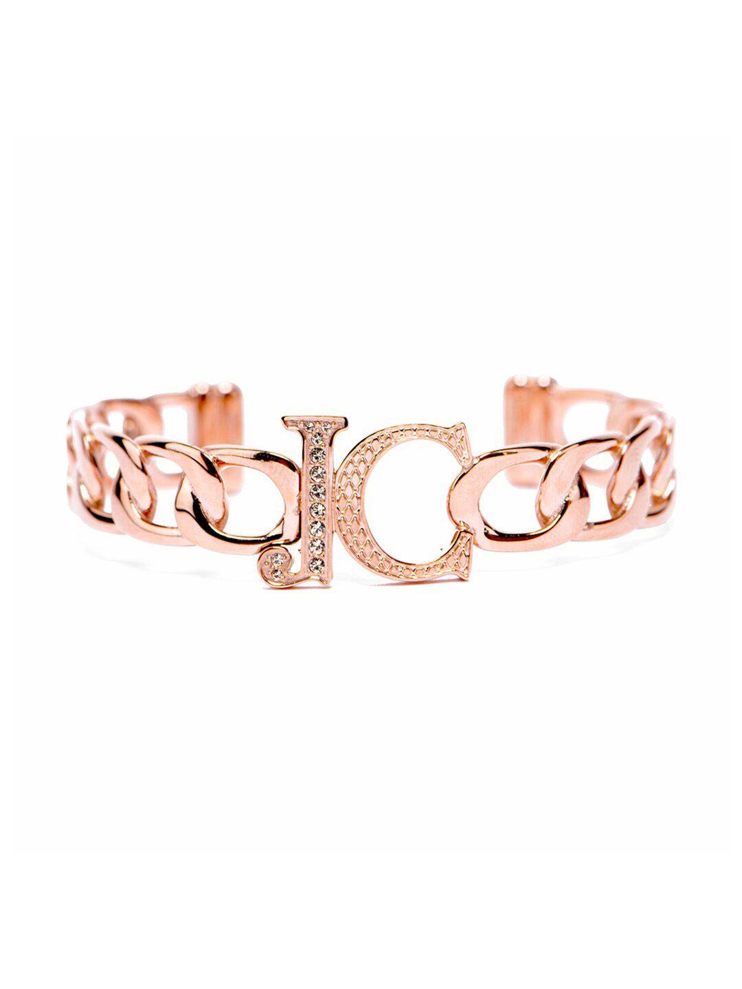 just cavalli women rose gold plated cuff bracelet