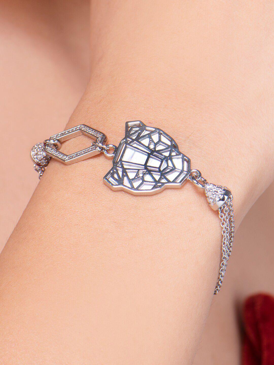 just cavalli women silver-plated link bracelet