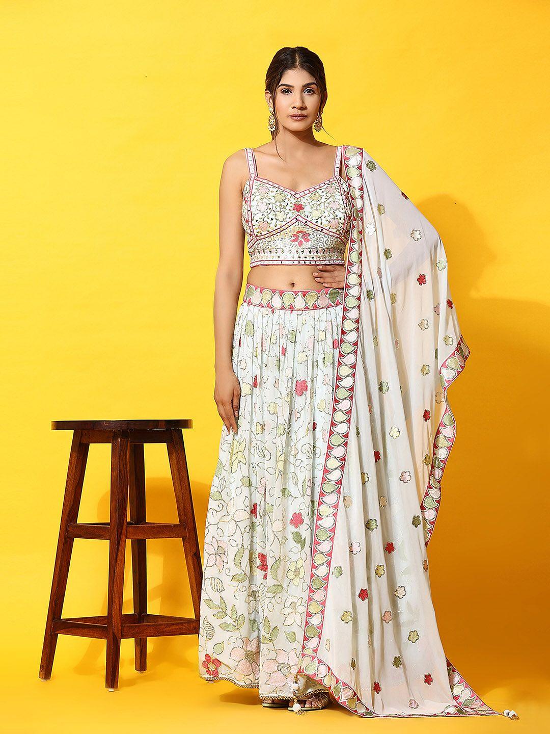 just fashion embellished ready to wear lehenga & blouse with dupatta