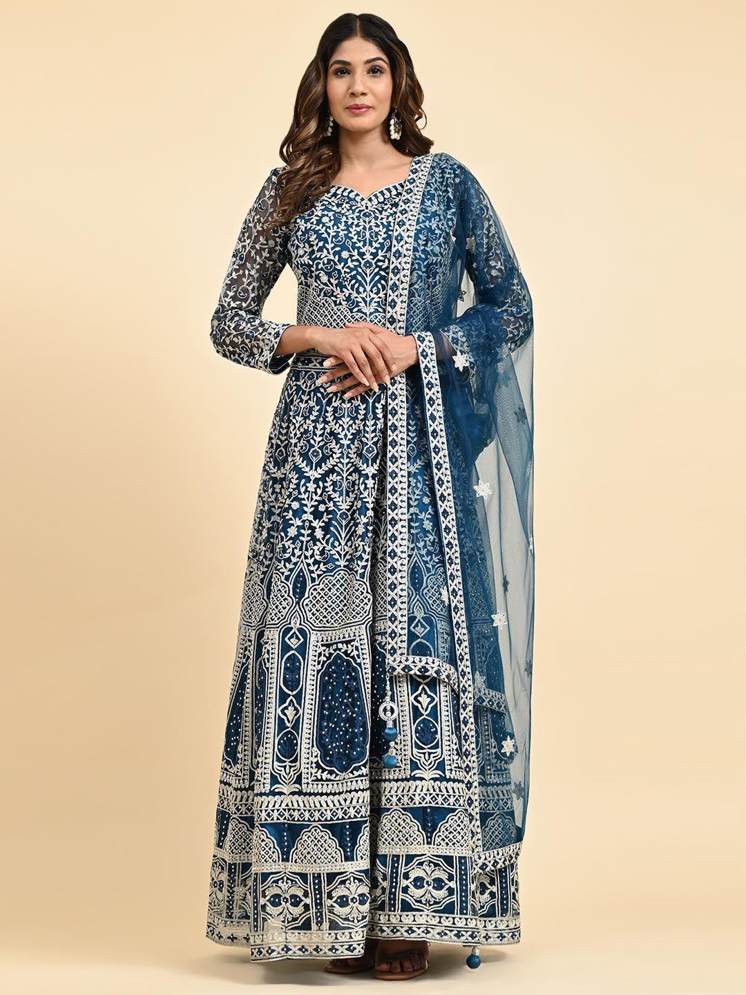 just fashion embroidered fit & flare maxi	
ethnic dresses