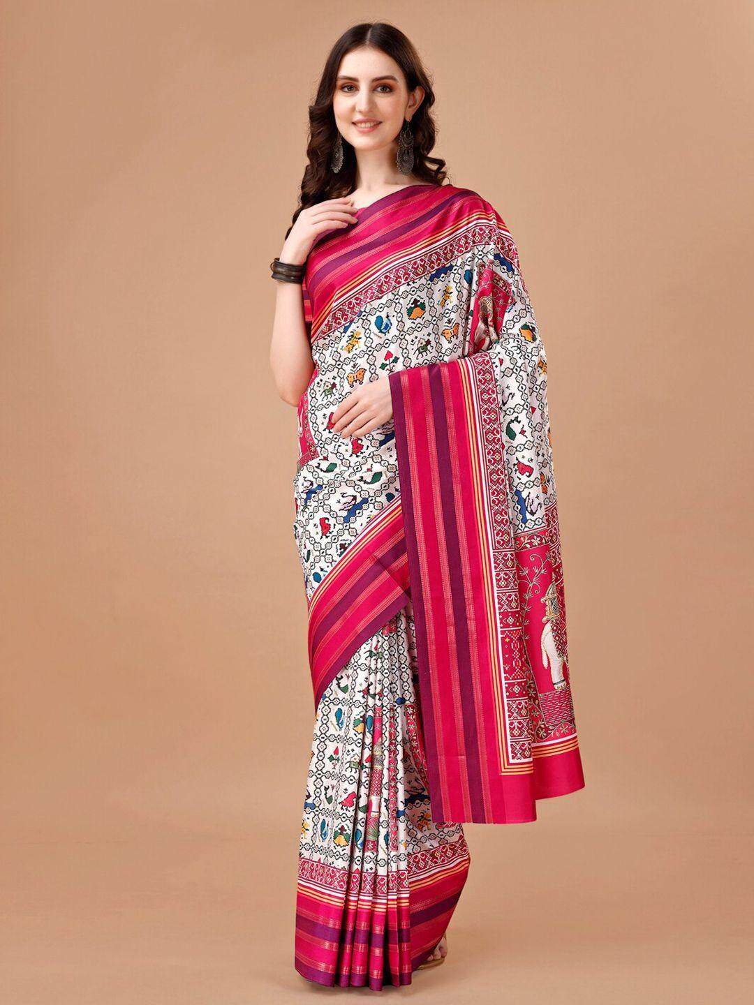 just fashion ethnic motifs printed zari banarasi saree